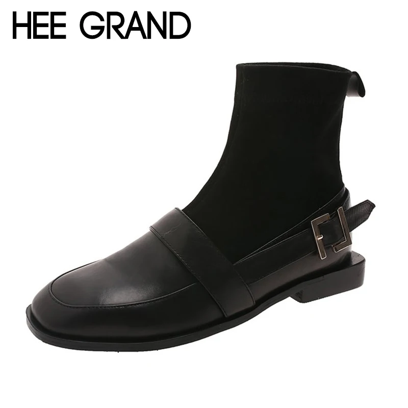 HEE GRAND/женские полусапожки сезон осень-зима модная обувь с пряжкой и ремешком Mujer