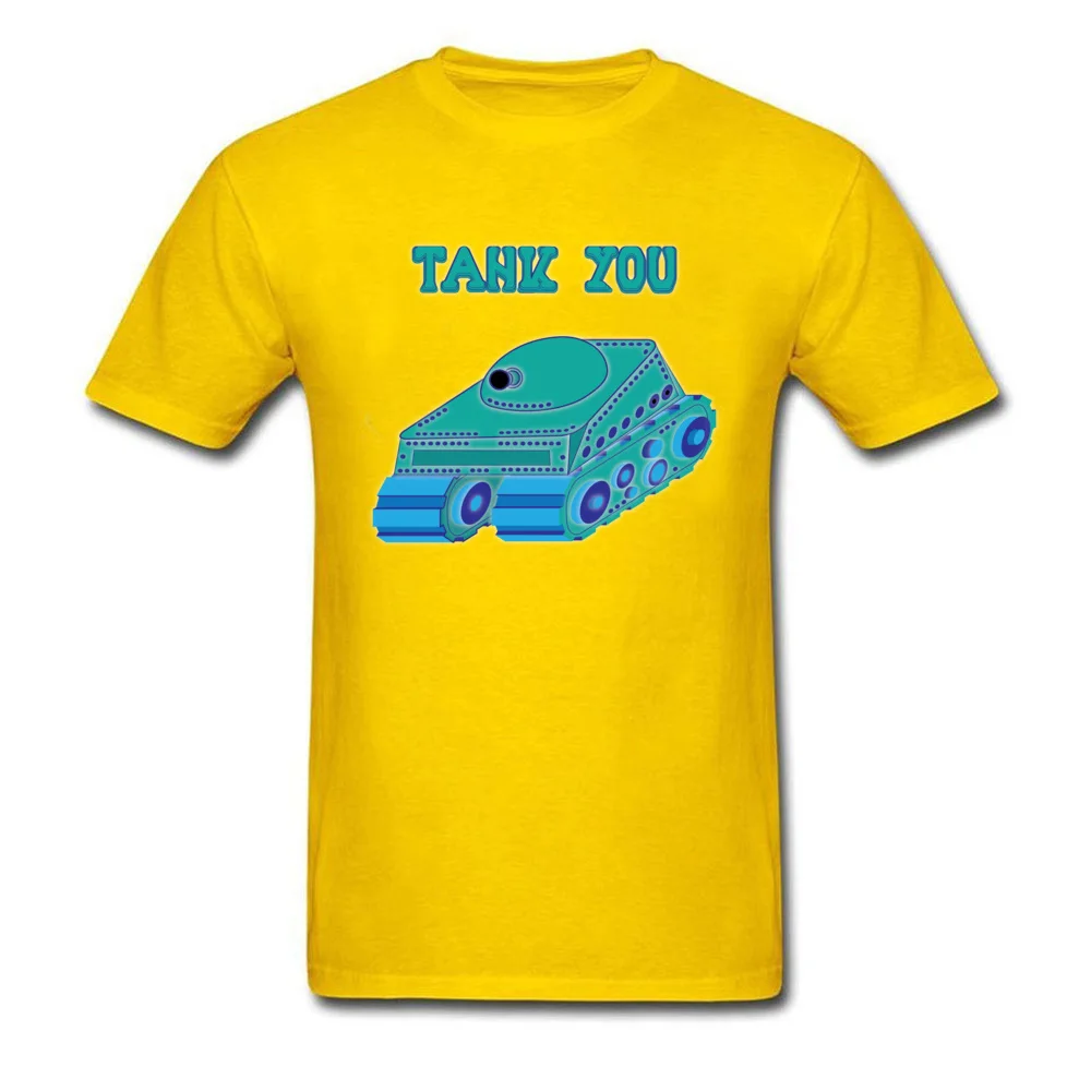 Printed thank you T-Shirt On Sale ostern Day Short Sleeve Round Neck Tops Tees Pure Cotton Men Design Tee Shirts thank you yellow