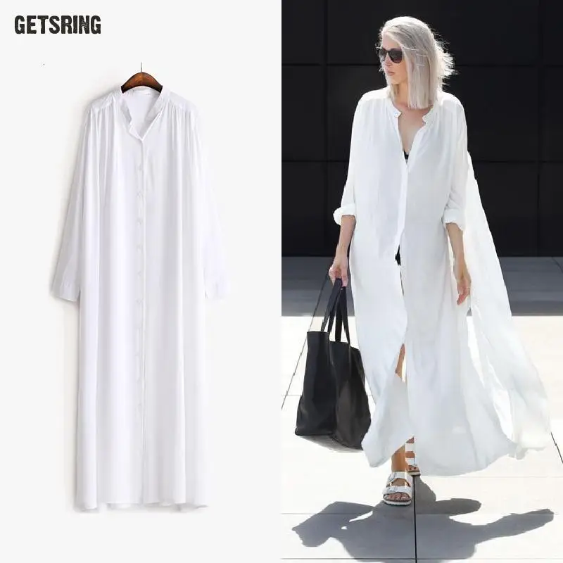 

New top fashion getsring 2017 New Loose Large Code Casual Long sleeves Women Dress