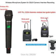 Беспроводной микрофон для DSLR камеры Открытый интервью DV записи, портативный передатчик и приемник камеры Монтажная стойка