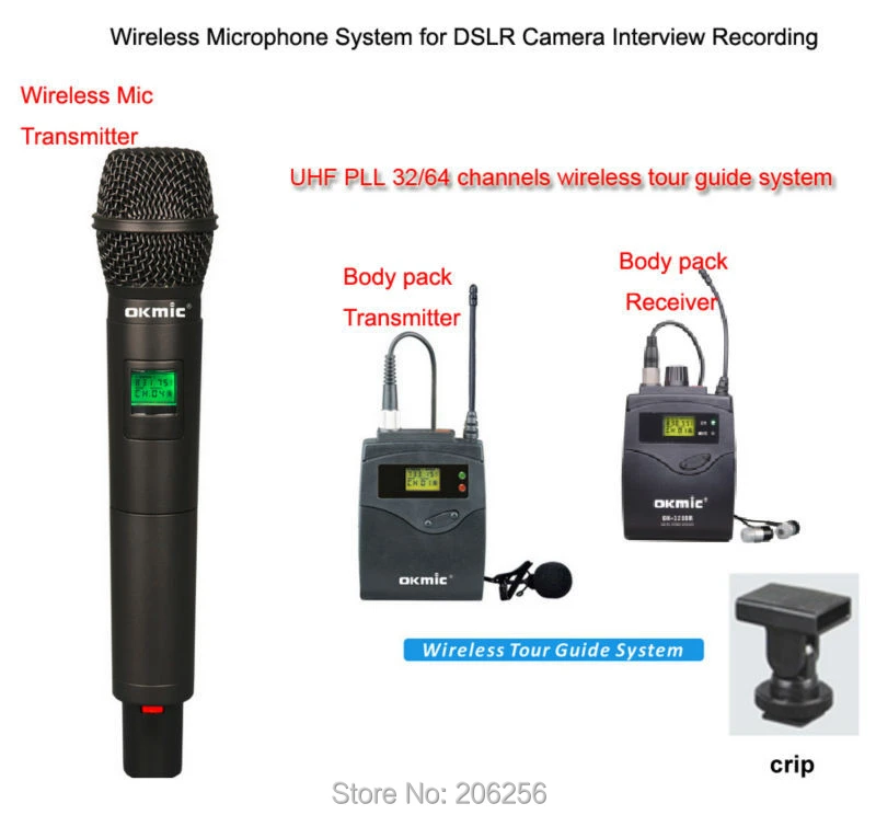 Draadloze microfoon voor dslr camera outdoor interview dv opname, Handheld zender en ontvanger montage rek|microphone wireless uhf|microphone casemicrophone hp - AliExpress