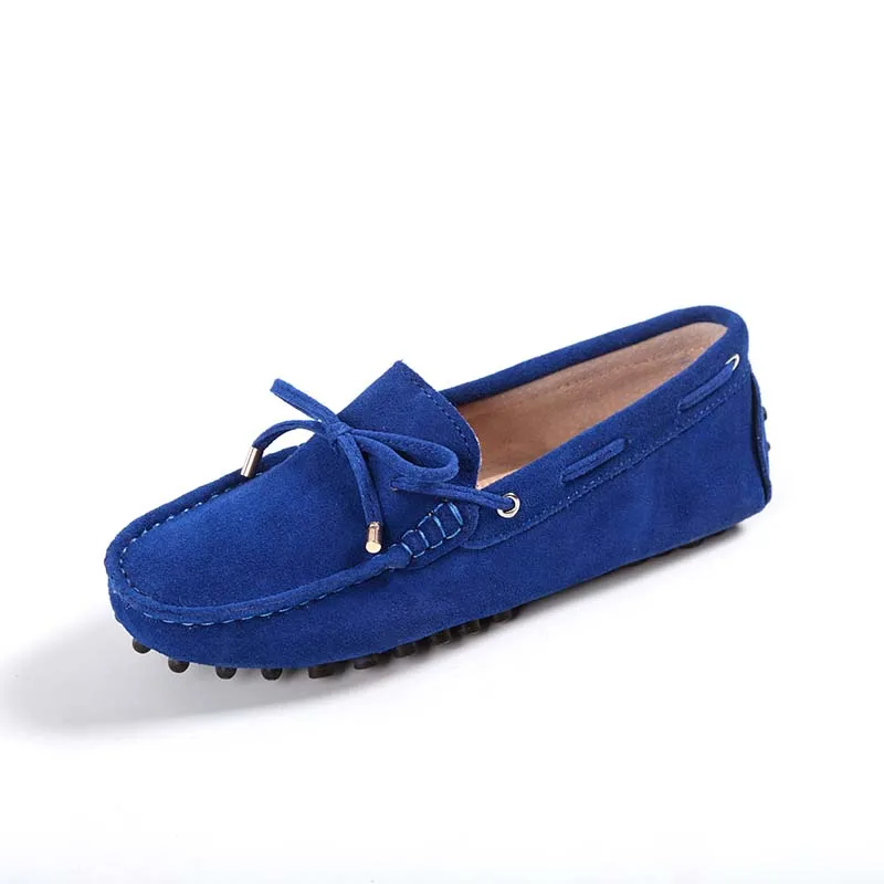 100% Genuine leather Women flats New Brand Handmade Women Casual leather shoes Leather Moccasin Fashion Women Driving Shoes 