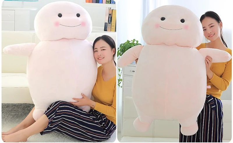  Dorimytrader Big Soft Lovely Smiling White Bear Plush Toy Cuddly Stuffed Pop Fashion Fat Dolls Pillow 100cm 39inch 3 Colors DY61968(8)
