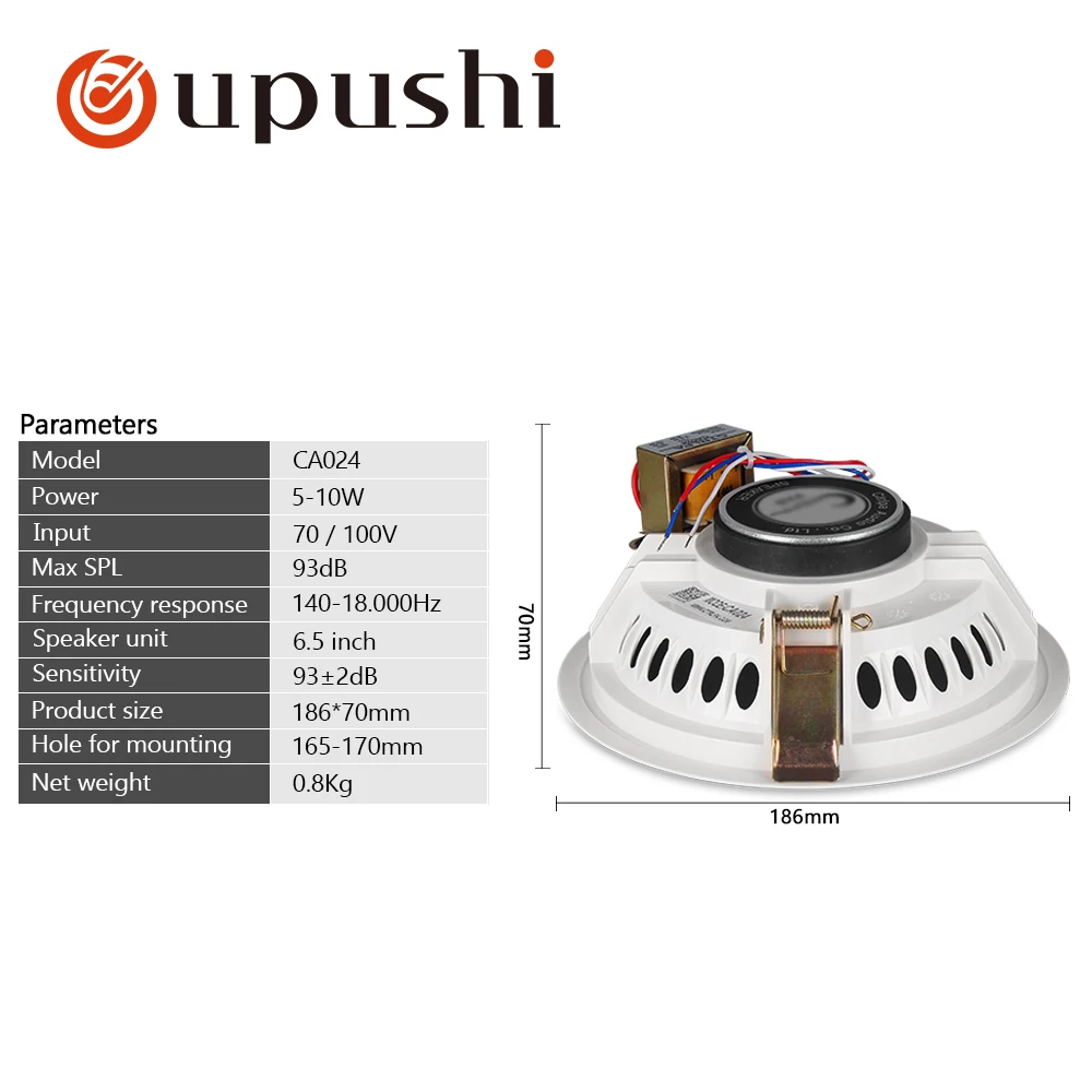 Ceiling speakers 6.5 inch bluetooth amplifier