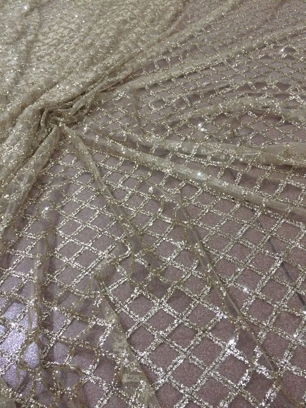 

Lace SYJ-5732 High Quality New Glitter Lace Fabric Factory Price High Quality African Tulle Lace Fabric