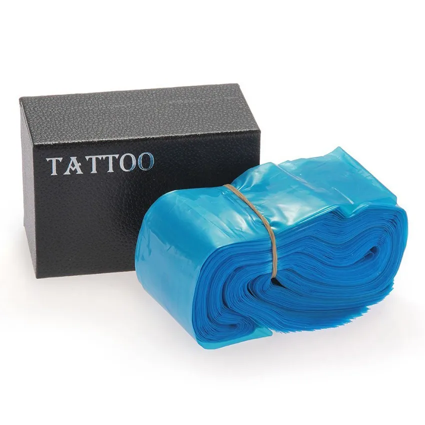 Tattoo Clip Cord Bag Cover Safety Disposable Hygiene Plastic Blue