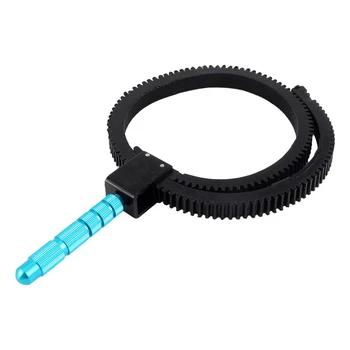 

Adjustable Manual Operation Rubber Gear Followv for Focus Ring Belt With Metal Hand Grip For DSLR Camera Camcorder New