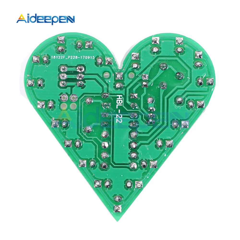 Комплект дыхательной лампы в форме сердца 4 6 В постоянного тока светодиодный