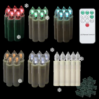 

30pcs/pkg small LED Candle Light Dimmable Multiple Color Change Electronic Christmas Decoration with Remote Control