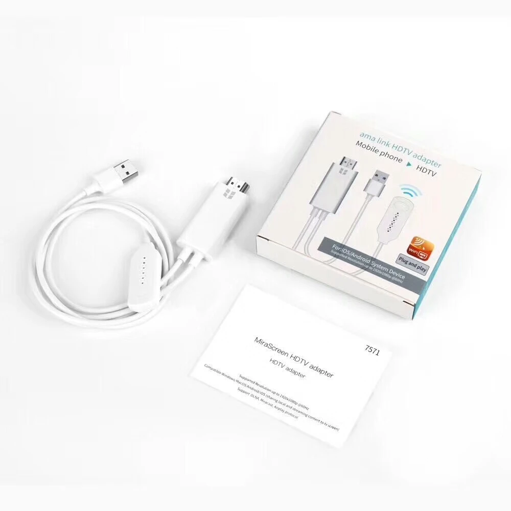 Беспроводной Wi Fi зеркальный кабель конвертер HDMI 1080P HDTV адаптер для iPhone Samsung Android
