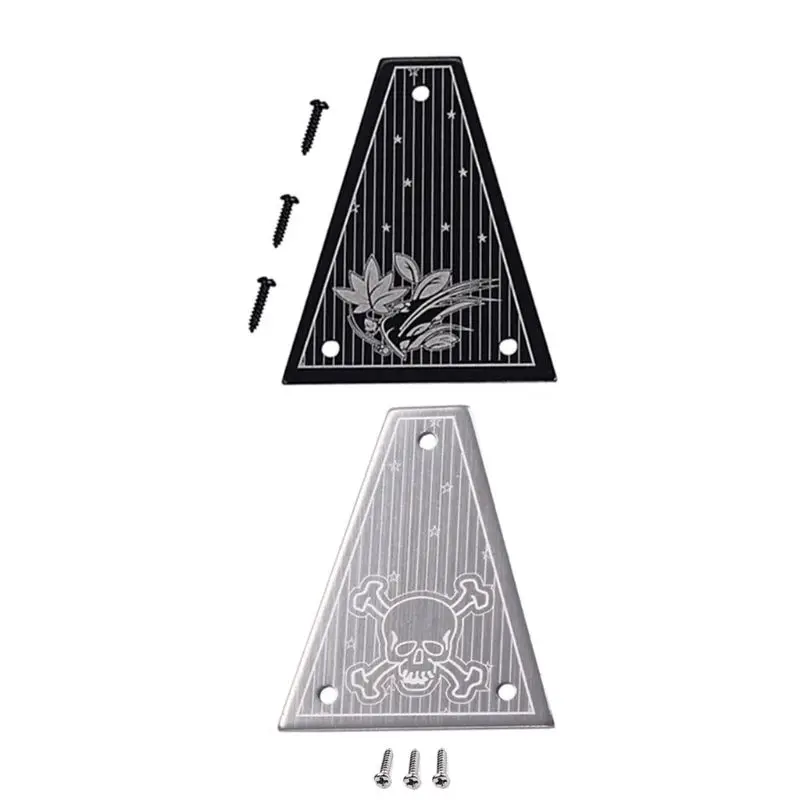 

Guitar Truss Rod Cover Triangle Shape 3 Screw Alloy For JK Silver Color