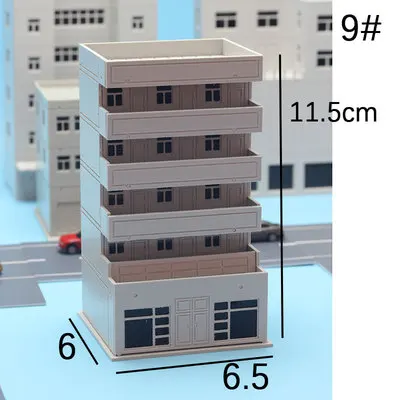 1:150/144 миниатюрный дом Модель здание украшение песочница собранные строительные блоки хижина здание торговый центр высотная городская дорога - Цвет: 9