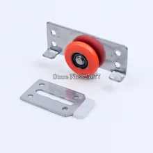High Quality Heavy sliding door wheel with bearing wardrobe cupboard door nylon pulleyroller furniture accessories KF796 2 pieces door roller ultra quiet wooden furniture sliding door pulley hanging track nylon wheel glass bearing door hardware