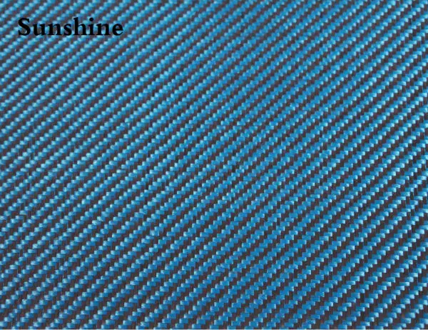Carbon Aramid Hybrid Fabic Plain Blue 185g (14)