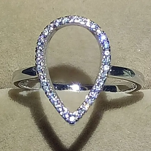 Кольцо с полым сердцем для женщин Оригинальные Роскошные ювелирные изделия из чистого стерлингового серебра 925 пробы милые 5A CZ Женское Обручальное кольцо на палец подарок