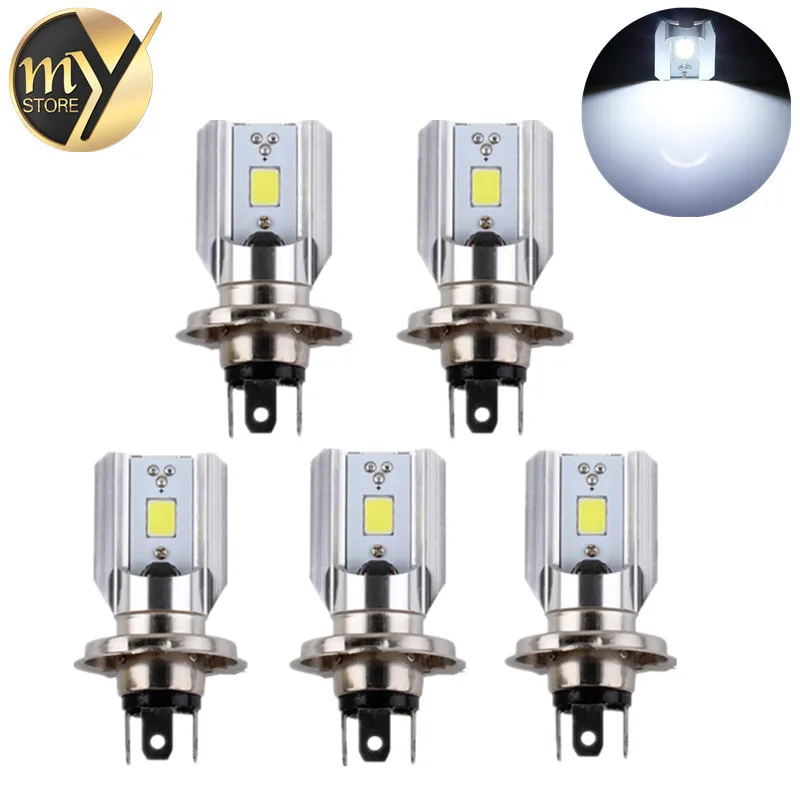 Светодиодные лампы H4 для мотоциклетных фар 12 36 в 6000 лм|xenon white|h4 led motorcycle headlightmotorcycle