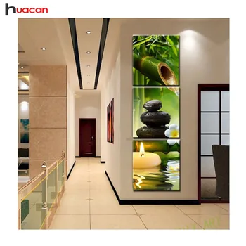 

5D Resin Square Diamond Painting Diamond embroidery Craft Needlework Diamond mosaic DIY Patchwork bamboo stone triptych