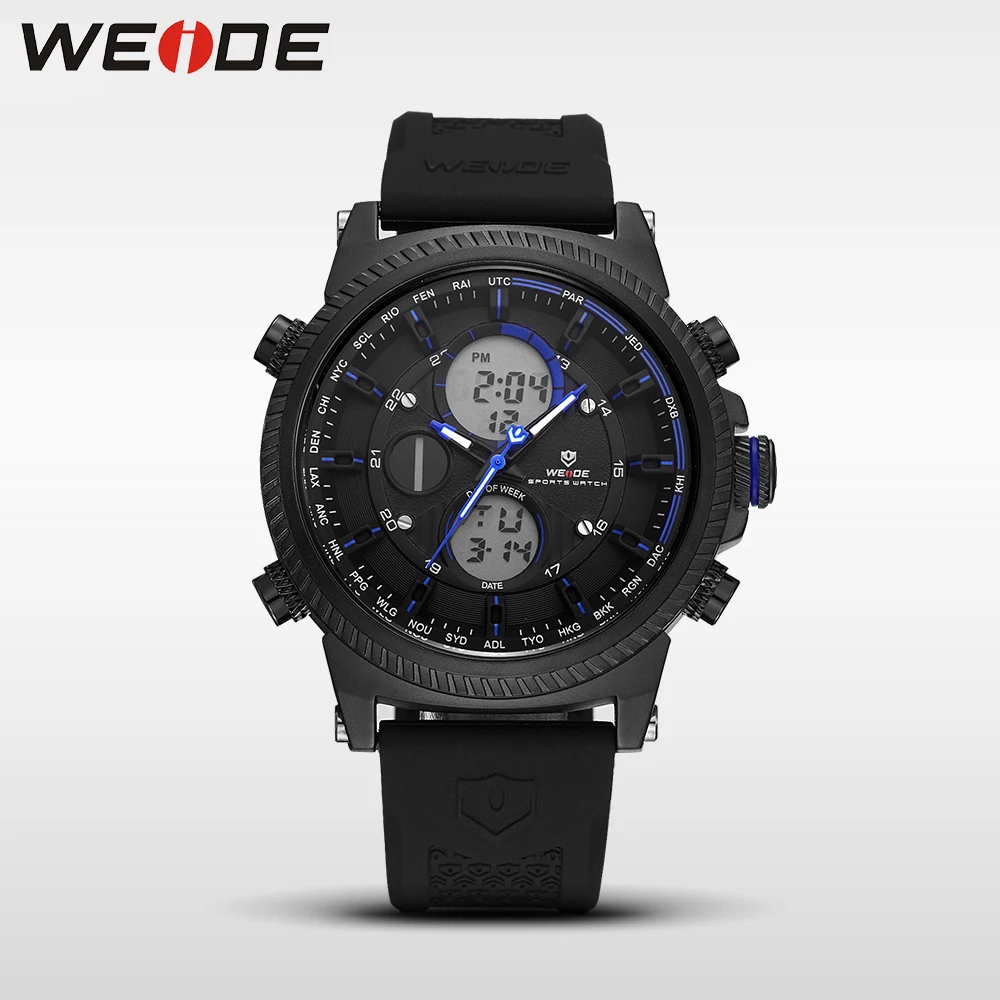 

WEIDE Genuine luxury LCD sport Digital Male Watch Automatic watches silicon watch quartz Analog Waterproof Alarm Clock Men Saat