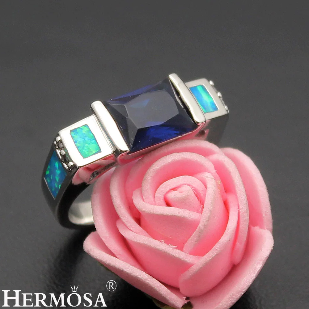 

Hermosa Special Precious Stone Jewelry Mystic Fire Australian Opal 925 Sterling Silver Ring Size 7 DF66 Perfect Christmas Gift