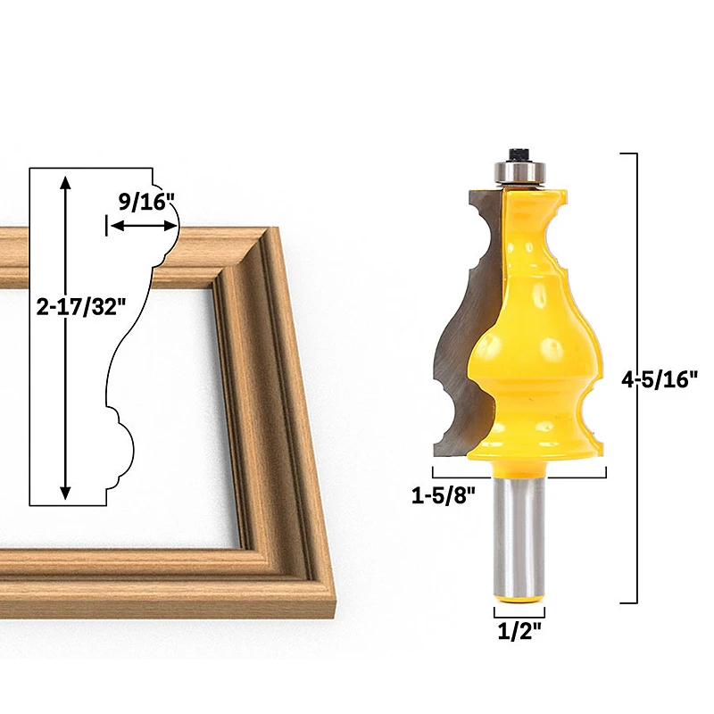 1 шт. 12,7 мм хвостовиком архитектурные твердосплавных литья фреза обрезки древесины фреза для по дереву Мощность инструменты