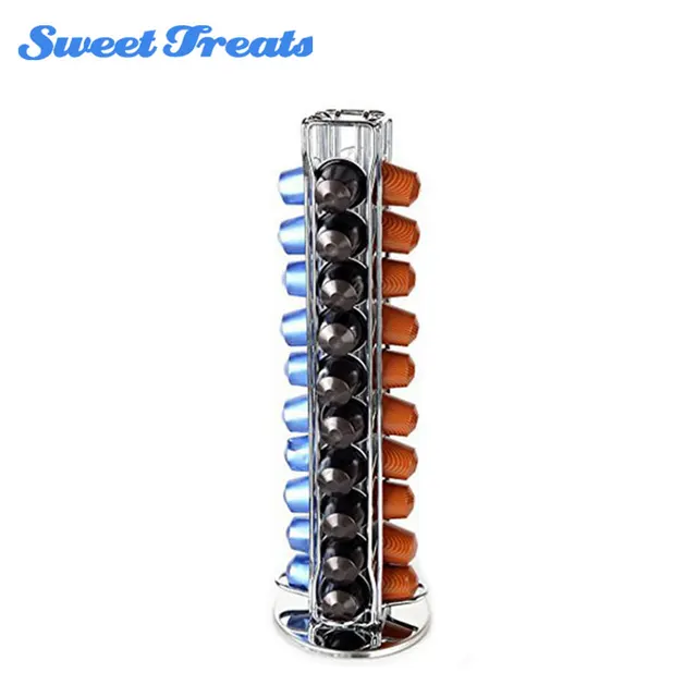 Best Price Revovling Nespresso Coffee Capsules Holder Carousel. Holds 40 Nespresso Pods