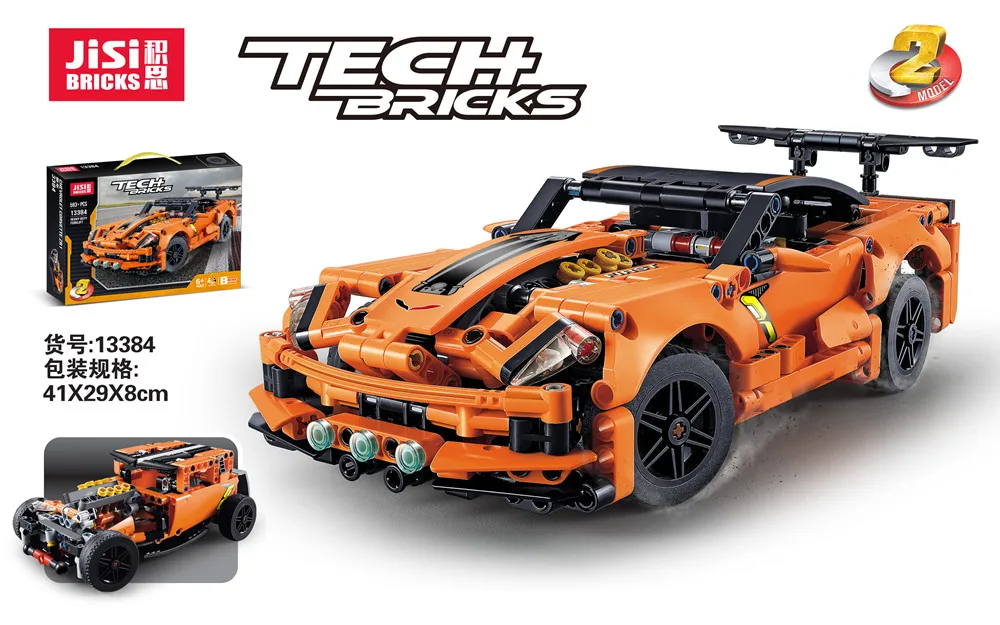 Günstige Technic Corvette ZR1 Bausteine Kits Bricks Classic Stadt Creator Modell Kinder Spielzeug Für Kinder Geschenk