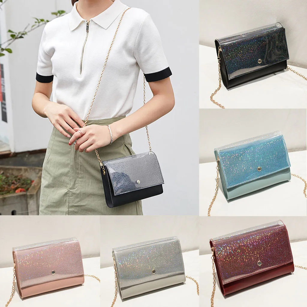 

New Leather Handbags Fashion Women's Transparent Crossbody Bags Messenger Bags Shoulder Bag Beach Bolso de mujer D1g