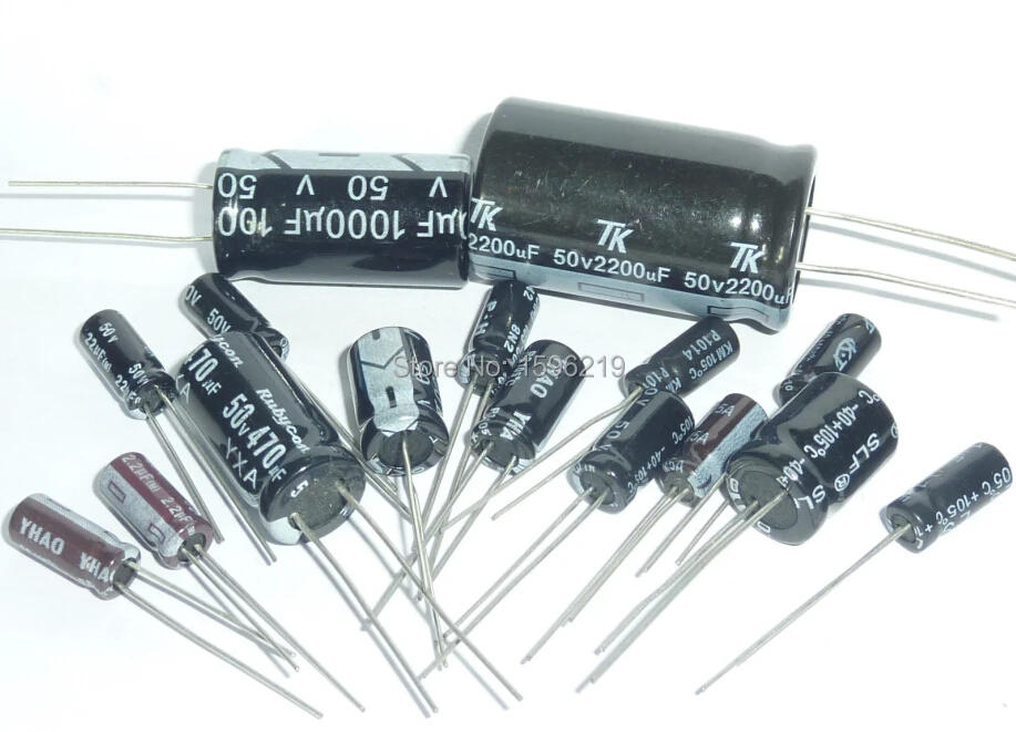 

16value 140pcs 50V 0.1uF - 2200uF Electrolytic Capacitor Assortment assorted Kit All Brand New