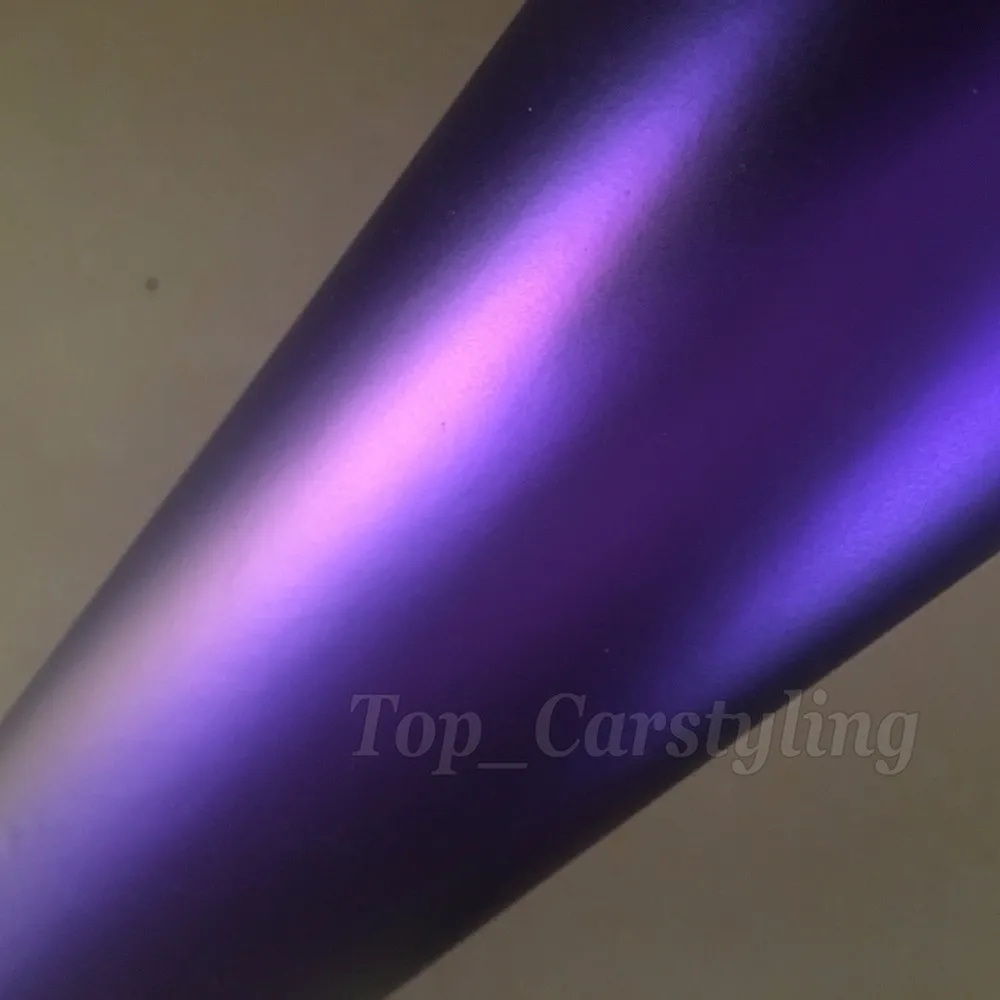 Purple violet matte chrome bronze car wrapping film with air bubble free luxury wrap foil (17)