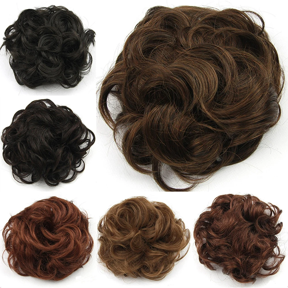 Soowee 4 цвета синтетический Высокая Температура Волокно вьющиеся волосы Chignon