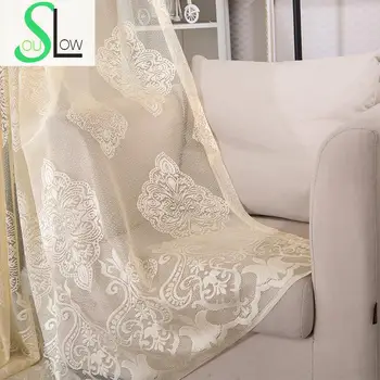 

Slow Soul Yellow White Grey Curtain High Grade Office European Bedroom Living Europe Floral Curtains Cortinas For Room Kitchen