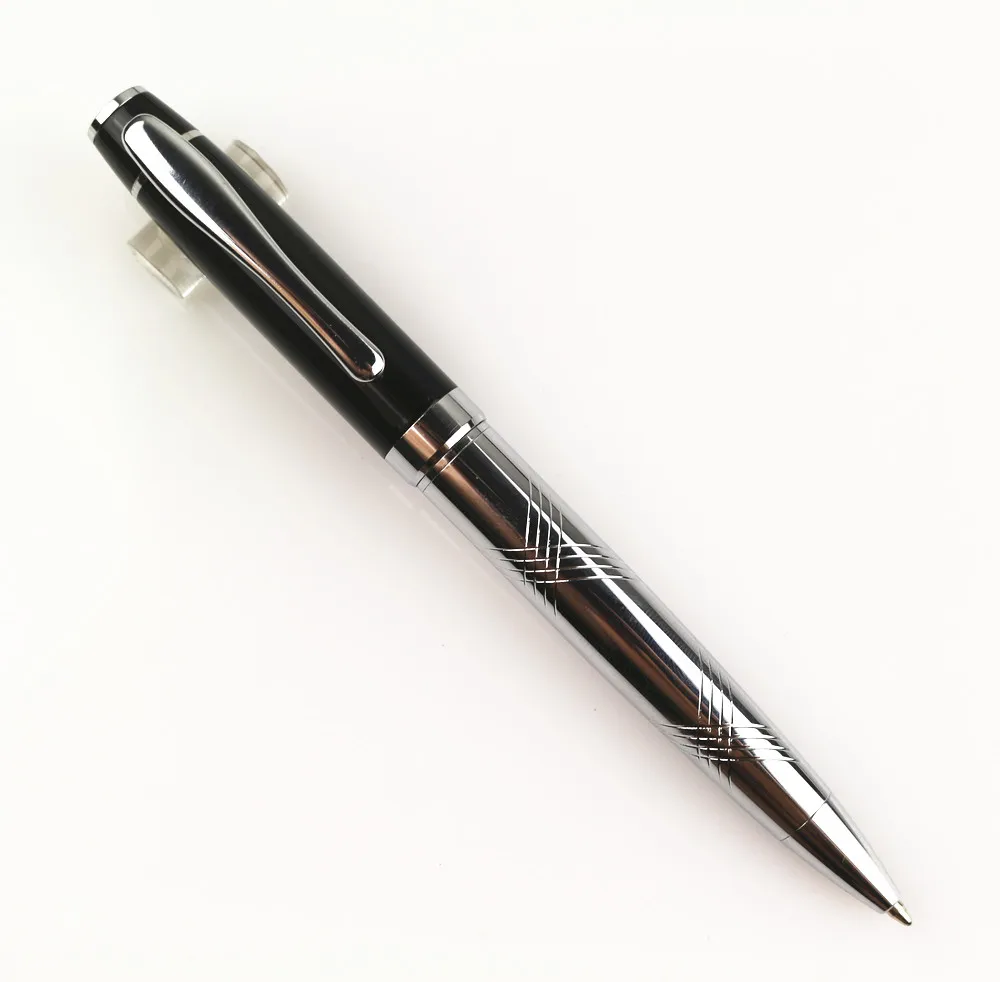 Горячая роскошная резьба перкин черная из нержавеющей стали деловая ручка перо для письма средняя шариковая ручка