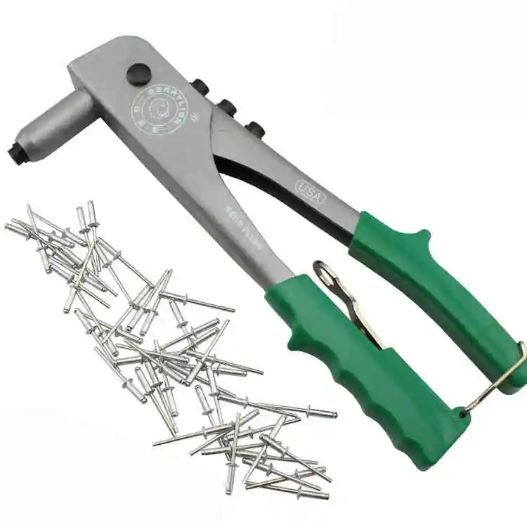 NEW Manual 50Pcs/set Pop Riveter Gun Kit Blind Rivet Hand Tool Set