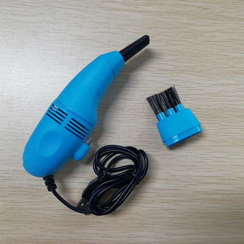 Green Mini Computer Keyboard Office Computer Cleaners Keyboard Brush Clean Computer Tools Vacuum Cleaner USB Dust Cleaner Portable - Color: Green