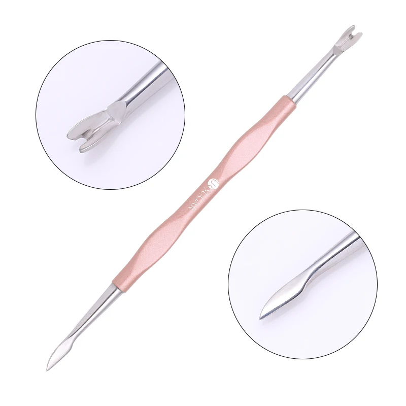 Dead Skin Fork Ur Sugar розовое золото для ногтей кутикулы толкатель клипер ножницы кусачки Пинцет Пикер из нержавеющей стали маникюр DIY Инструменты для дизайна ногтей наборы - Цвет: Dead Skin Fork