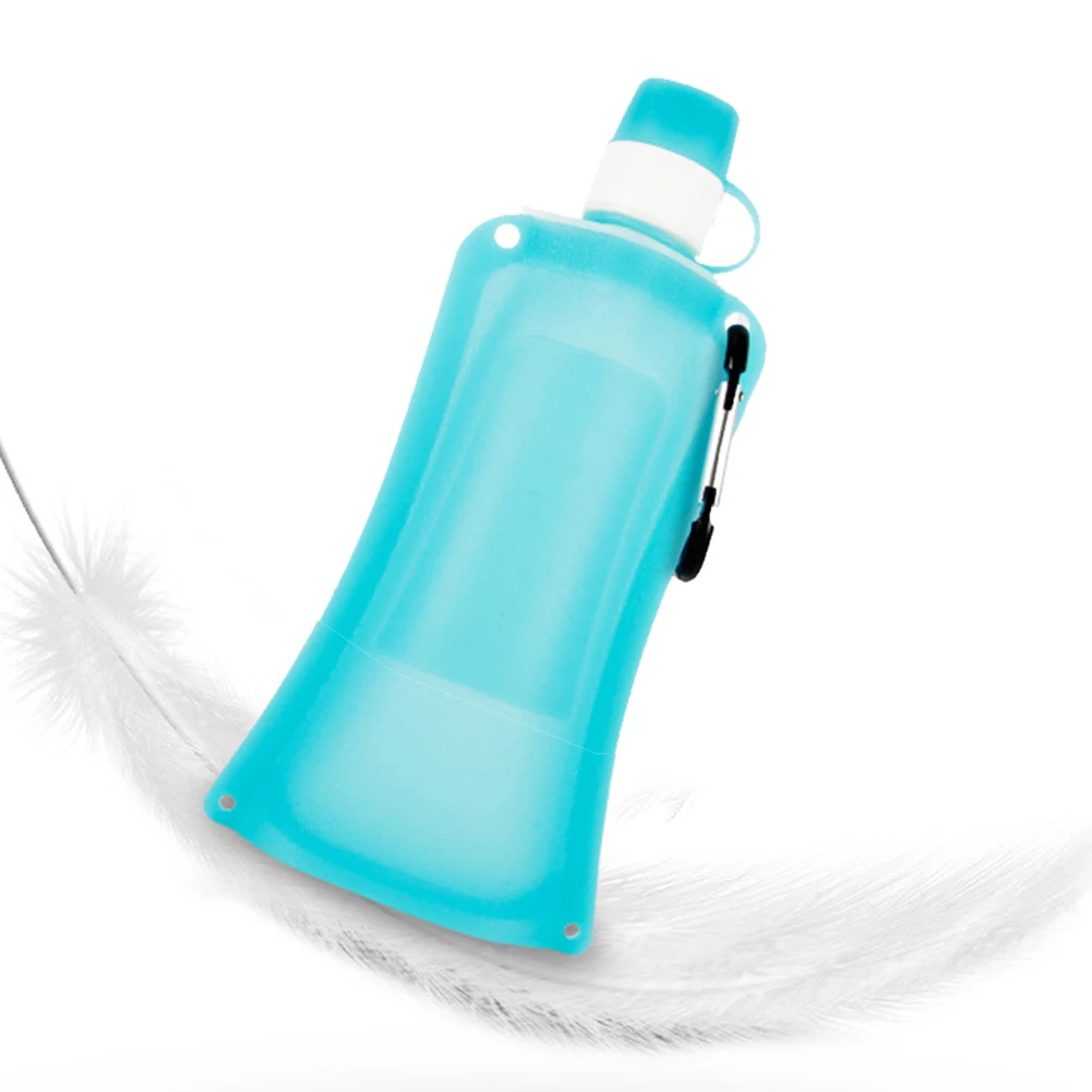 Portable Foldable Easy Clean Silicone Wear Resistant Water Bottle Sports Cycling Leakproof Outdoor | Спорт и развлечения