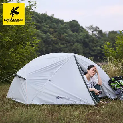 Special Price 15D silicone light hiking tent double outdoor anti-storm rain camping camping tent