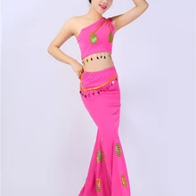 Танцевальный Костюм Павлин танцевальный костюм в стиле хип-хоп юбка одежда для выступлений рыбий хвост юбка Павлин Костюм