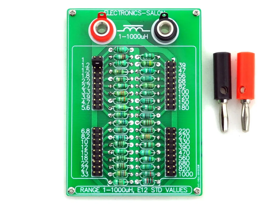 

1uH to 1000uH E12 Standard 37 Values Programmable Inductor Board.