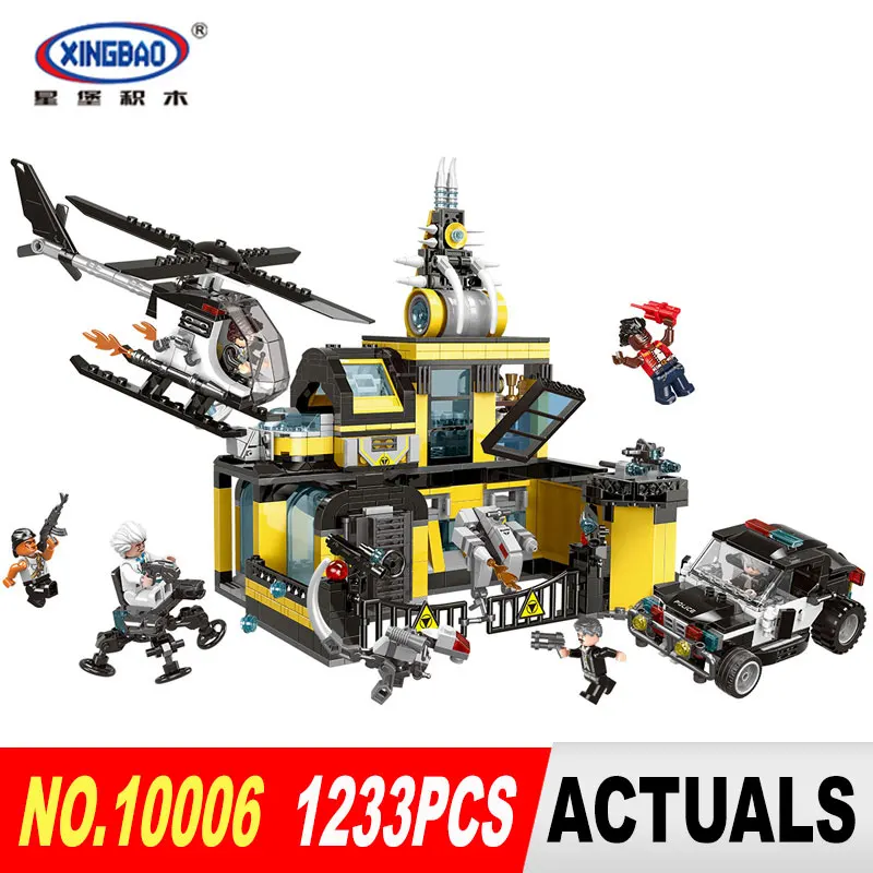 

XINGBAO 10006 City Police Series Stop The Assault Institute Set Blocks Bricks Building Educational Toys Model Gifts Funny DIY