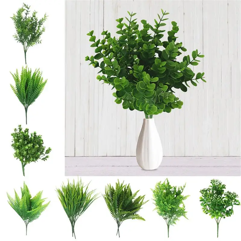 Creative Artificial Shrubs Decorative Artificial Plant Ferns Simulation Plant Plastic Flower Fern Wall Accessories Dropshipping