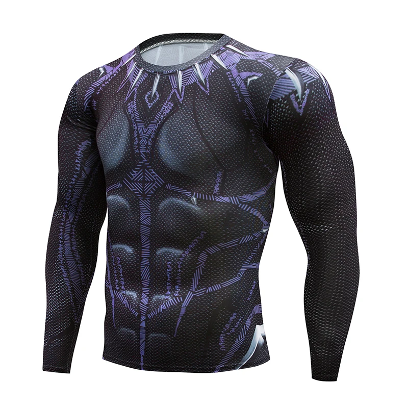 

Marvel Avengers 3 Compression shirt Men Women Cycling Base Layers Bicycle Long Sleeve Shirt Highly Breathbale Underwear Jersey