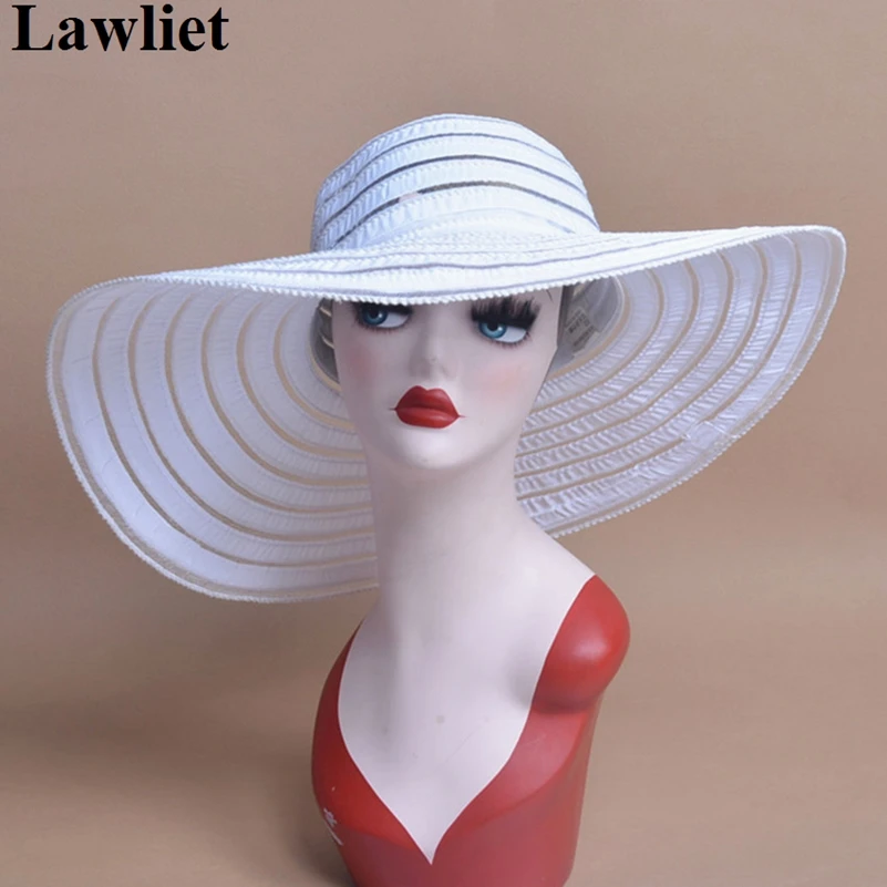 

Laliet Wide Brimmed Sun Summer Kentucky Derby Hats for women Ladies'Cap Beach Floral Sun Caps Seaside sun visor hat A269