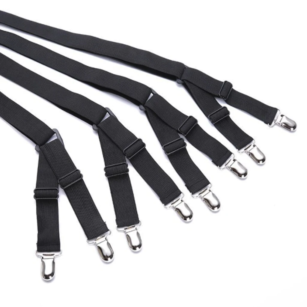 4 Pcs/Set Bed Sheet Mattress Blankets Home Grippers Clip Holder Fasteners Non-slip Elastic Straps Fixing Slip-Resistant Belt