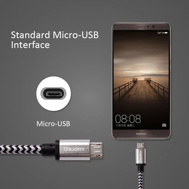 Olaudem Cable Charging USB Micro USB Cables Charger Data Cord Charge Wire For Samsung Huawei charging Mobile Phone Cables CB029