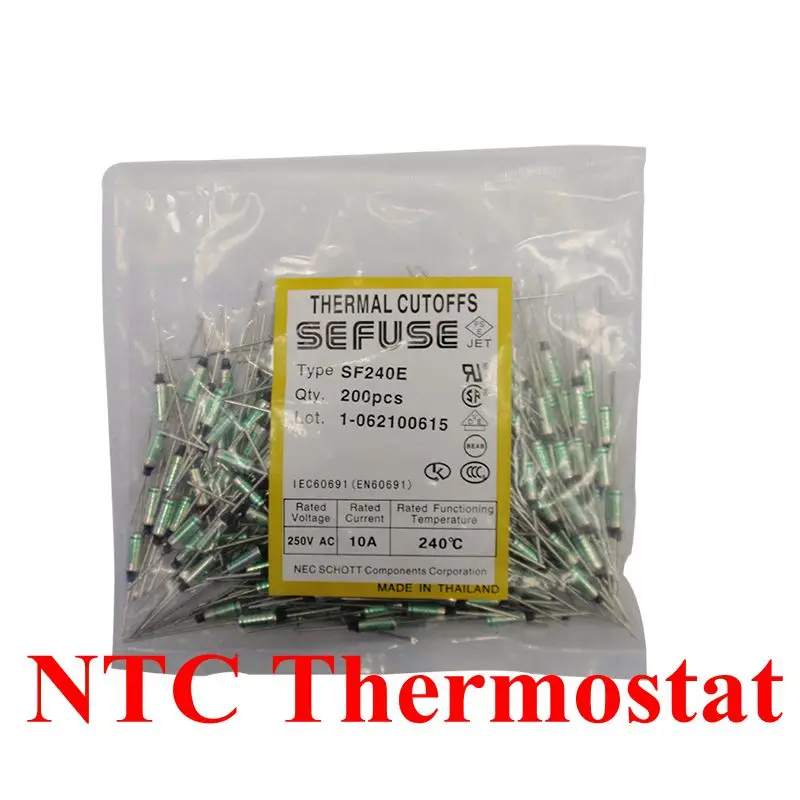 

10pcs/lot SF96E SF96Y Thermal Fuse 10A/15A 250V RY 99C Thermal Cutoffs Tf99C Degree Temperature Fuses New