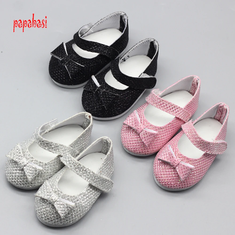 1pair Sapphire Doll Shoes For 18 Inch American Girls Small Shoes Girls DIY Dress Up Doll