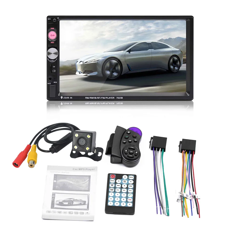

Mirror link Android MP5 car radio 2 Din Bluetooth Car Multimedia Player Autoradio MP5 USB Audio Stereo back view camera