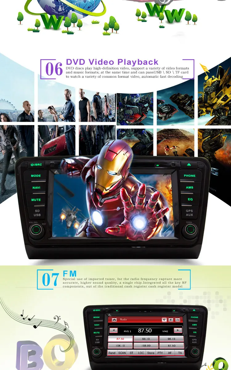 Perfect LJDA One Din 8 Inch Car Multimedia Player For SKODA OCTAVIA 2013-2017 DVD Stereo GPS Navigation Radio Autoaudio Headunit Canbus 3