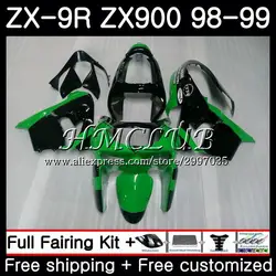 Средства ухода за кожей для KAWASAKI NINJA ZX 900 ZX900 ZX9 R ZX-9R 1998 1999 65HC. 19 ZX 9 R 900CC ZX9R 98 99 ZX 9R 98 99 обтекатель наличии зеленый комплект